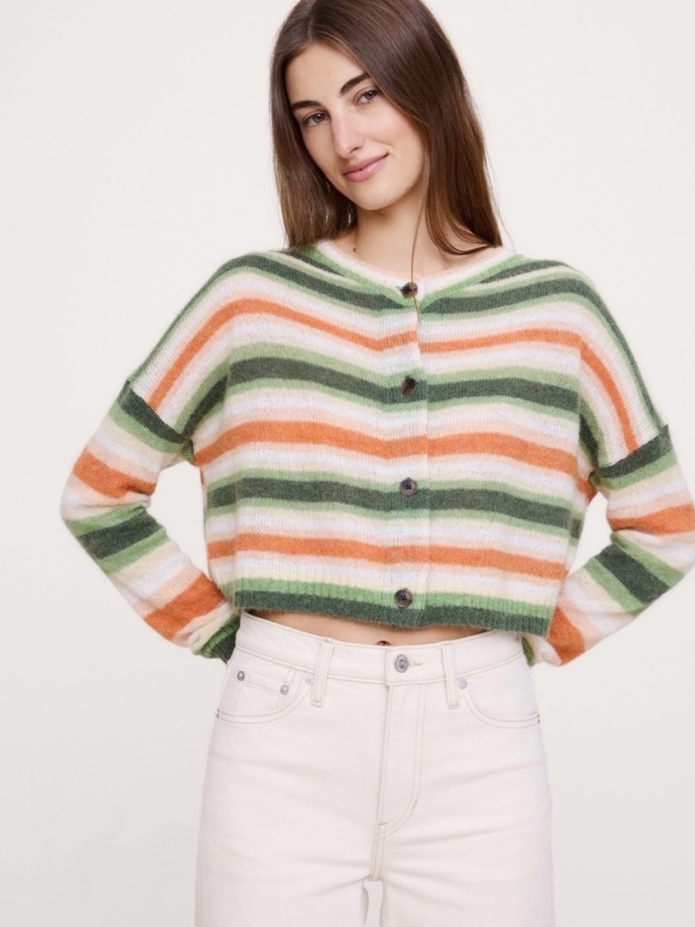 NWT Banana Republic Women's Italian Alpaca-Blend Cropped Cardigan